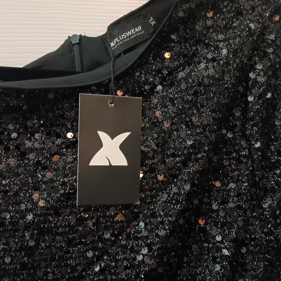 XPLUSWEAR Sequin off the shoulder Jumpsuit - Picture 3 of 7